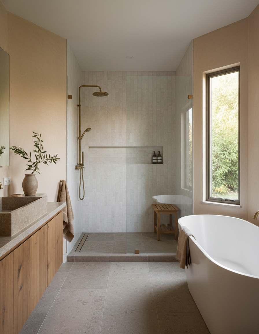 Walk-in shower after